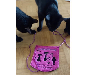 Stickdatei ITH - Wimpel Ösen "Miezwohnung 3"